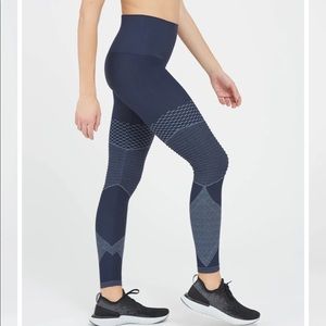 NWOT Spanx Look at Me Now Seamless Moto Leggings, Indigo Sky XS
